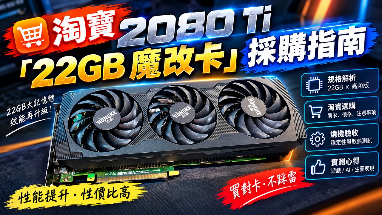 淘寶 2080 Ti「22GB 魔改卡」採購指南